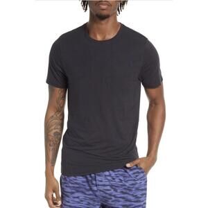 Zella Crewneck Micro modal Spandex Short Sleeve Men T-Shirt Black Size L